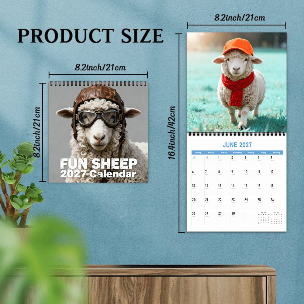 🐑 2027 Fun Sheep Calendar – 12 Months of Playful Sheep Portraits & Cheerful Farmyard Moments
