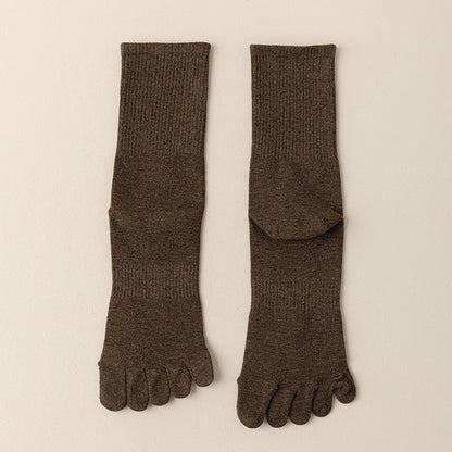 Five‐Toe Cotton Socks — Odor‐Control & Breathable