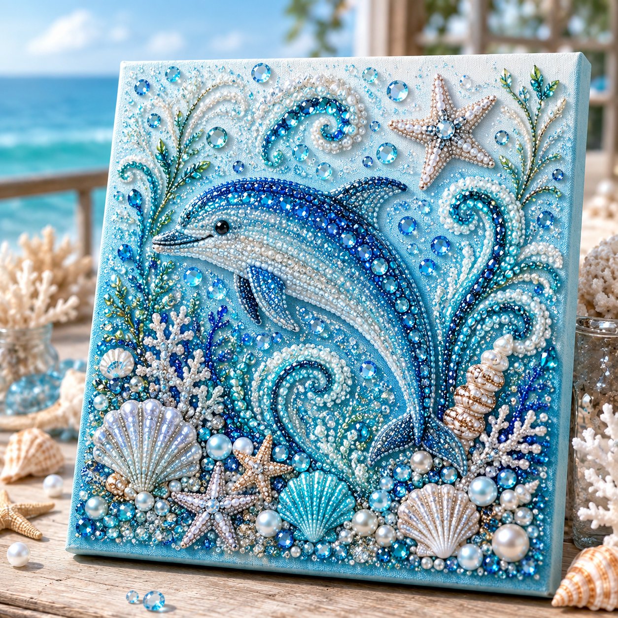 🔥Last Day 49% OFF - 🌊✨Ocean Theme Pearl Art DIY Kit(📦Buy 3 Free Shipping)