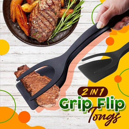 📢📢31% OFF !! ⏰2 In 1 Grip Flip Tongs