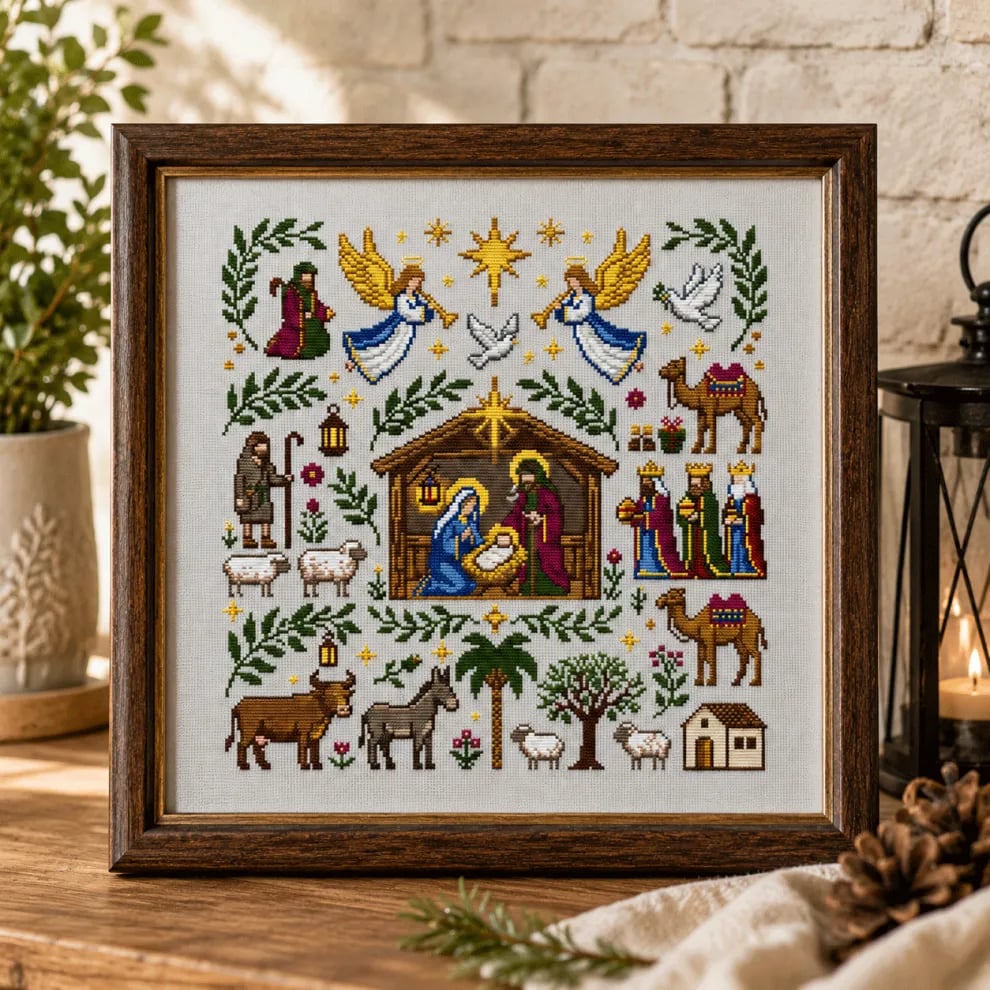 ✝️🧵Nativity Cross Stitch Kit🪡