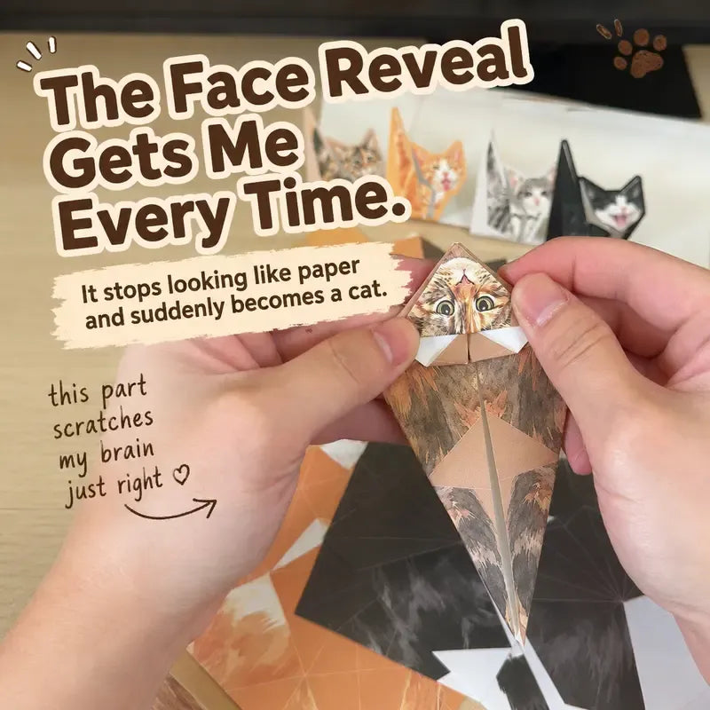 🐱 Kitty World 3D Cat Origami Kit – 15PCS / 60PCS Fold-Your-Own Cat Collection