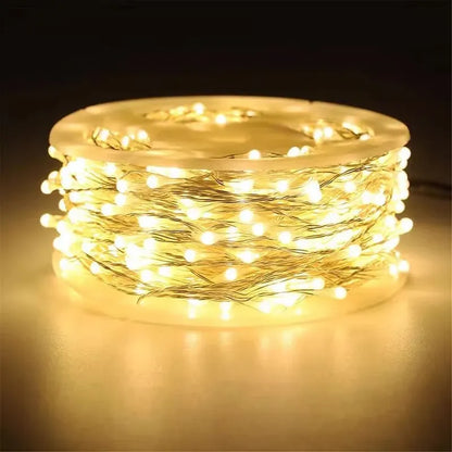 🎄 LED Copper Wire Firecracker Fairy Lights – Flexible Twinkling String Lights for Festive Home Décor