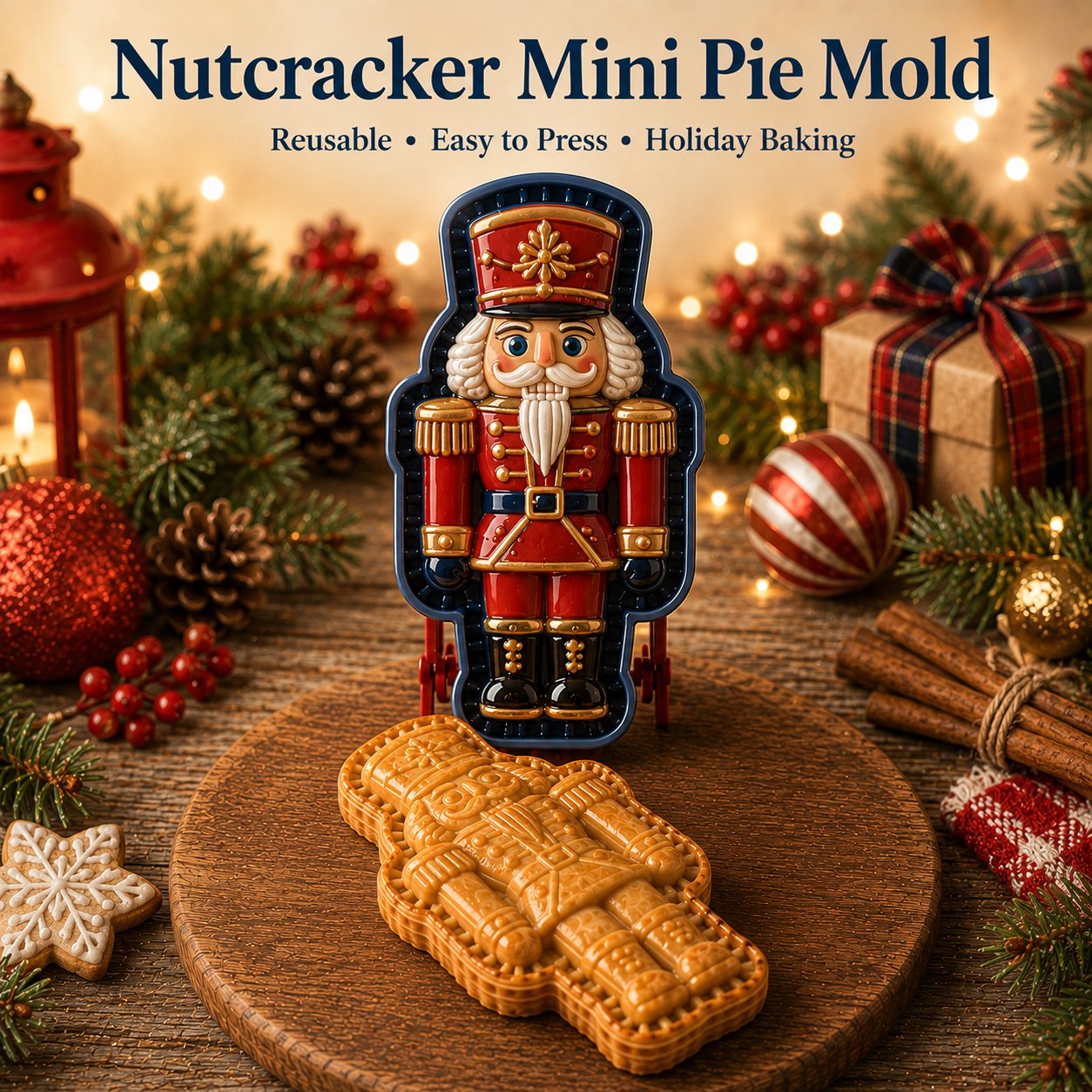 🎄16-Design Christmas Mini Pie Mold Collection | Reusable Embossed Molds for Shaping Detailed Santa, Snowman, Reindeer, Tree & Holiday Pies 🥧✨