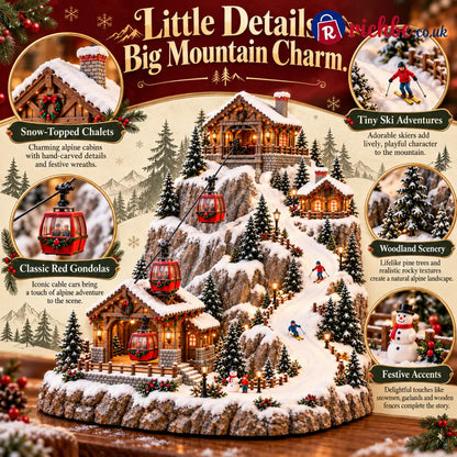 🏔️ Alpine Christmas Ski Village™ – Festive Mountain Holiday Display