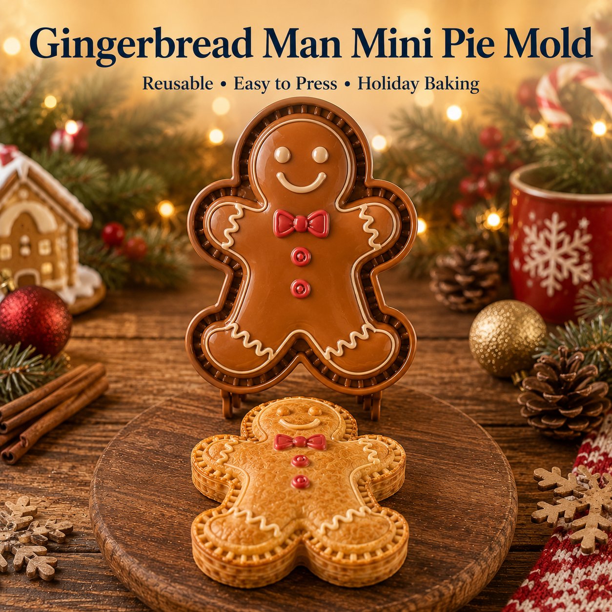 🎄16-Design Christmas Mini Pie Mold Collection | Reusable Embossed Molds for Shaping Detailed Santa, Snowman, Reindeer, Tree & Holiday Pies 🥧✨
