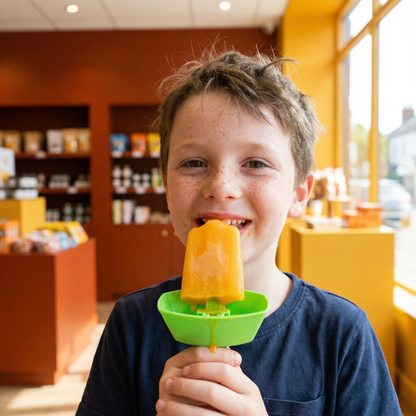 🧃2-Pack Drip-Proof Popsicle Holder for Kids – No-Mess Ice Cream Catcher with Straw