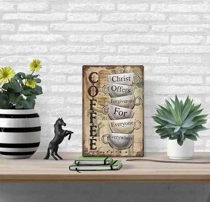 ✝️Christ Offers Forgiveness for Everyone Metal Sign