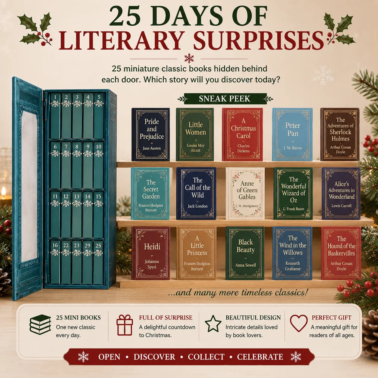 📚 25-Day Mini Book Advent Calendar – A Book Lover's Christmas Countdown