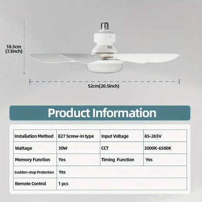 ⚡50K+ SOLD!🍃40W LED Ceiling Fan Light – 20.5” Ultra-Quiet 🎯  | For Bedroom 😴, Kitchen 👩‍🍳 & Garage 🛠️