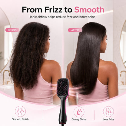 🔥Ionic Hair Dryer and Styler Brush for Straight Hair, Waves & Curls