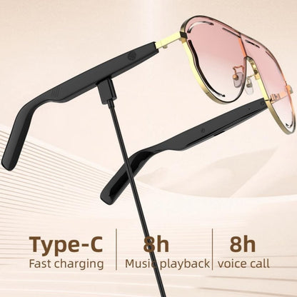😎 Smart Bluetooth 5.4 Audio Sunglasses – Open-Ear, UV & Blue Light Protection💕