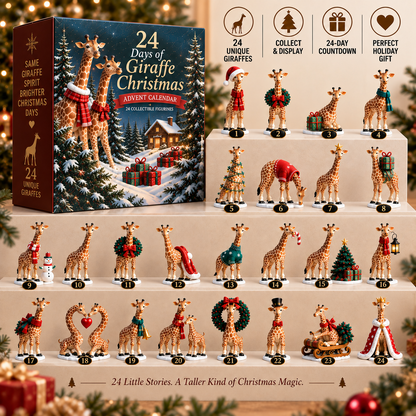 🦒 24 Days of Giraffe Christmas — 24 Unique Holiday Characters