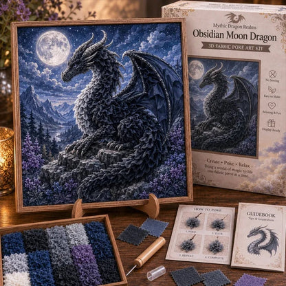 🔥🎁🐉 Mythic Dragon Realms 3D Fabric Poke Art Kit
