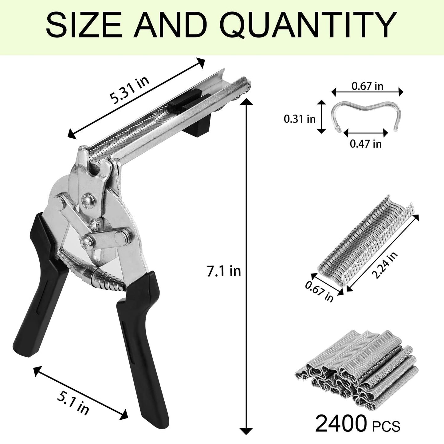 🔥M-Type Hog Ring Pliers Kit – Semi-Automatic Spring-Loaded Fence & Cage Repair Tool