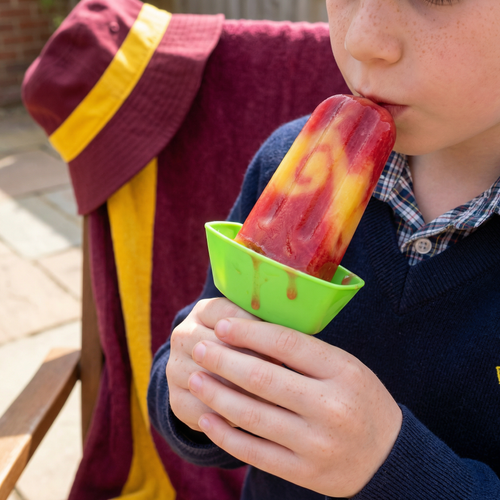 🧃2-Pack Drip-Proof Popsicle Holder for Kids – No-Mess Ice Cream Catcher with Straw