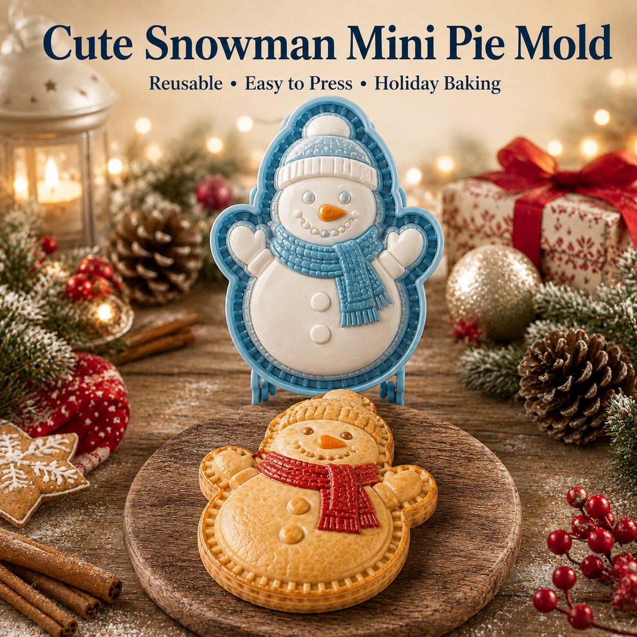🎄16-Design Christmas Mini Pie Mold Collection | Reusable Embossed Molds for Shaping Detailed Santa, Snowman, Reindeer, Tree & Holiday Pies 🥧✨