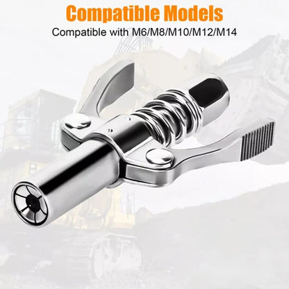 17000PSI 6-Jaw Stainless Steel Leak-Proof Universal Grease Gun Coupler