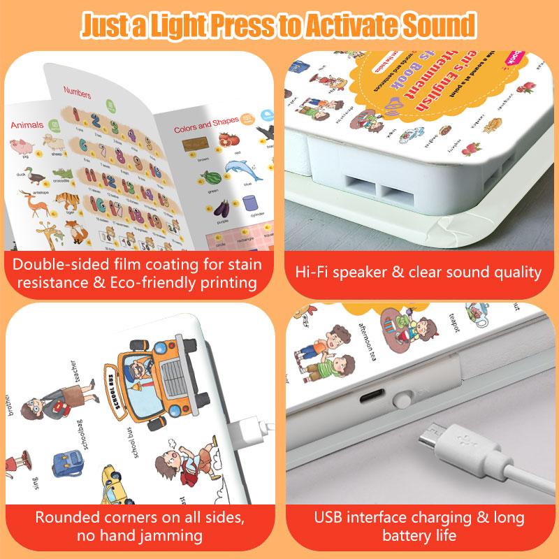 📚 500-Word Toddler Audio Learning Book 🎧 Tap to Learn 18 Daily Topics Vocabulary
