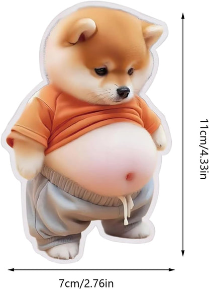 🔥(6PCS!!)3D Dog Belly Mochi Squishy Stickers, Stress Relief Fidget, Cute Squeeze Toys