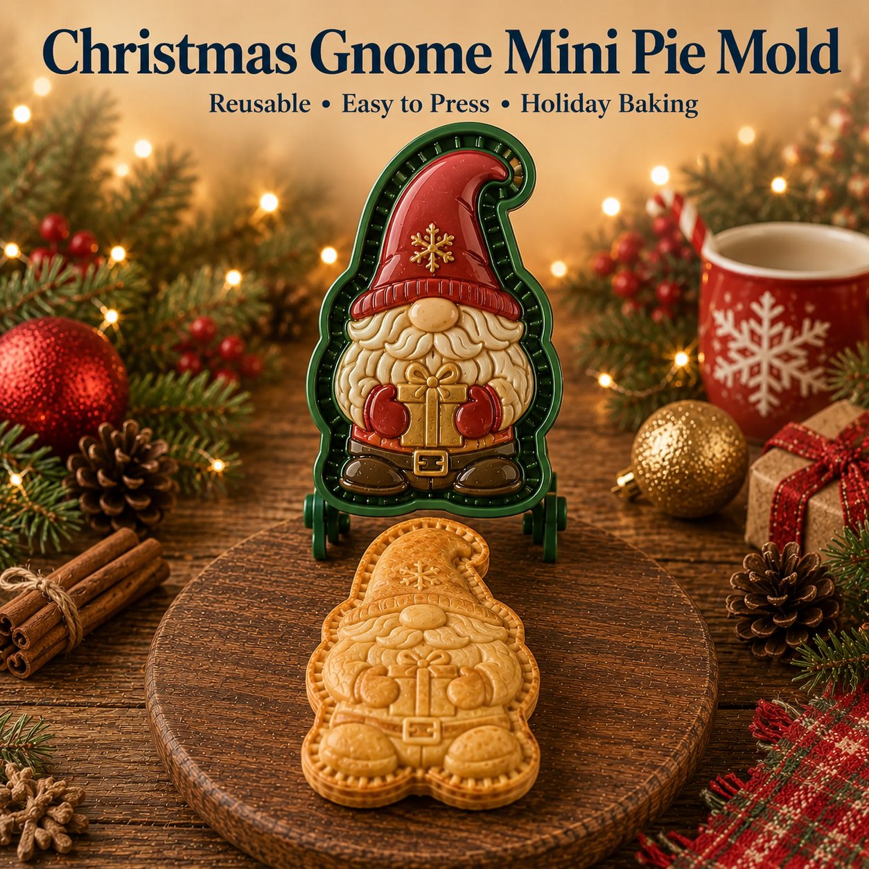 🎄16-Design Christmas Mini Pie Mold Collection | Reusable Embossed Molds for Shaping Detailed Santa, Snowman, Reindeer, Tree & Holiday Pies 🥧✨