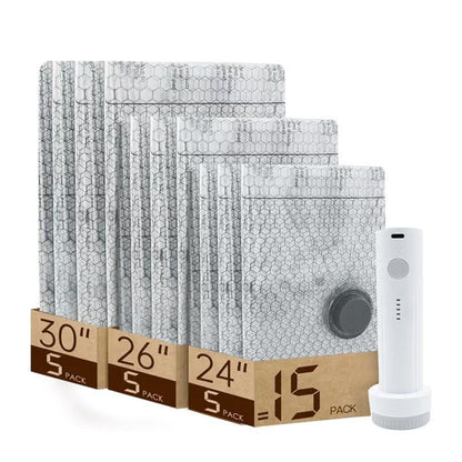 Cordless Travel Vacuum Bag Set