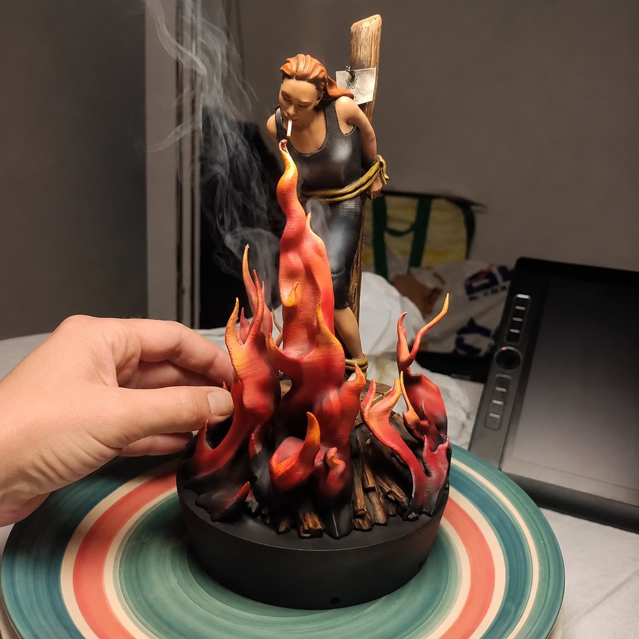 🔥Witch Burn Sculpture Backflow Incense Burner | Gothic Art Incense Holder