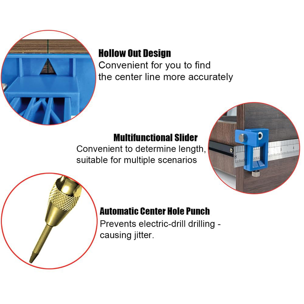 📏Precision Cabinet Hardware Jig - Handle & Pull Drill Guide Template for Door Drawer Installation