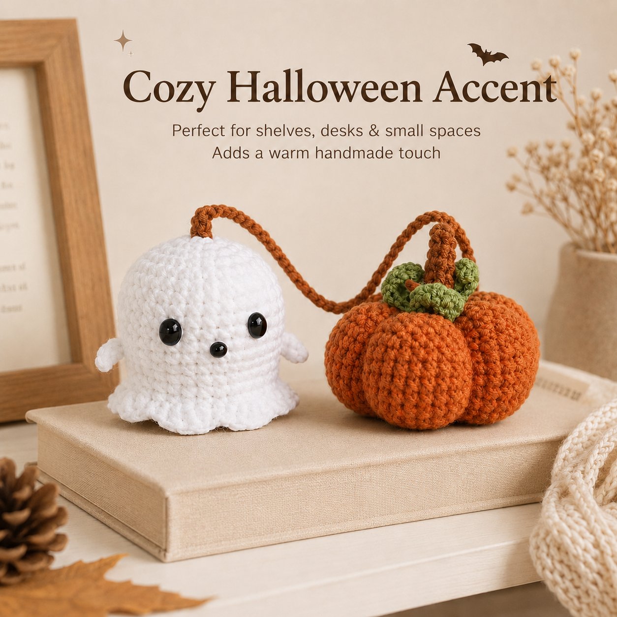 🎃 Add Cozy Halloween Charm to Every Drive 👻 Handmade Crochet Car Mirror Charm