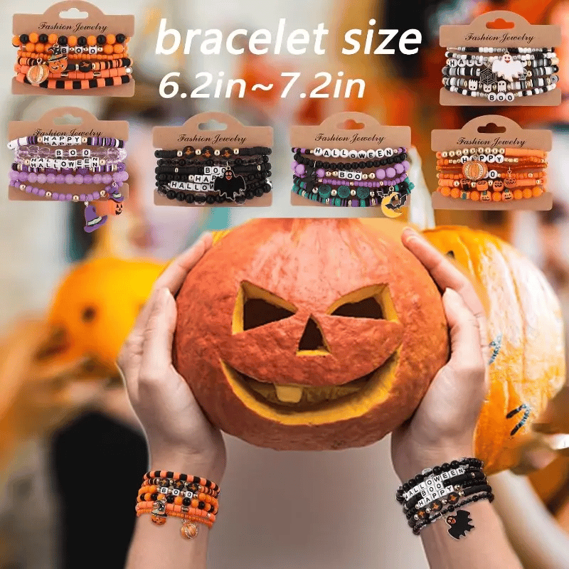 🔥Last Day 50% OFF - Halloween Series Cartoon Soft Clay Bracele