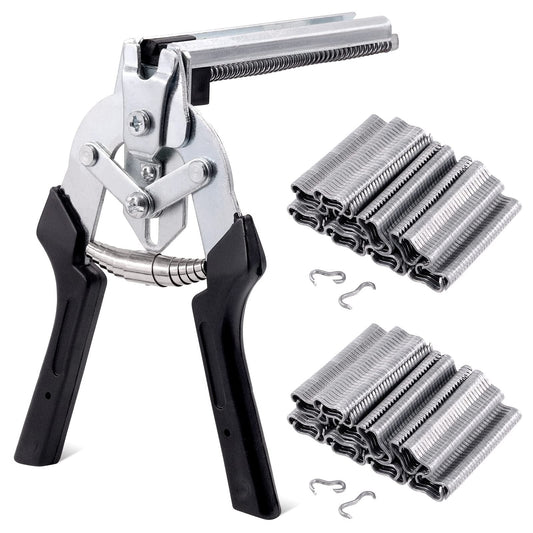 🔥M-Type Hog Ring Pliers Kit – Semi-Automatic Spring-Loaded Fence & Cage Repair Tool