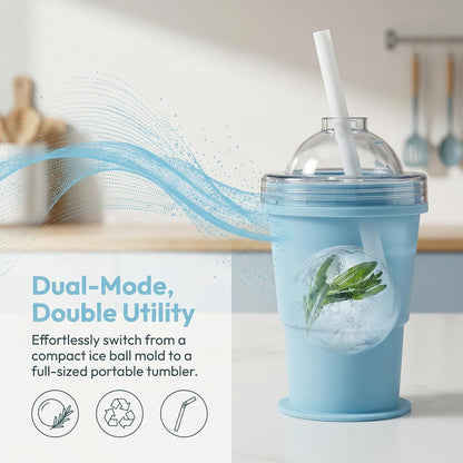 🔥2-in-1 Collapsible Silicone Ice🧊Ball Maker Cup
