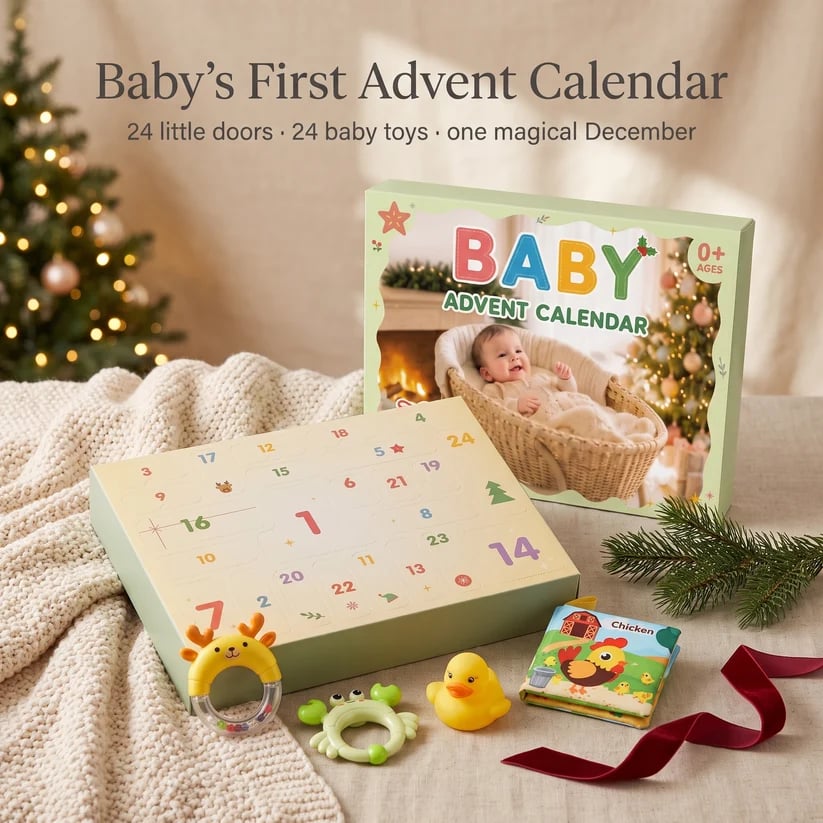 🎄 Baby’s First Advent Calendar — 24 Little Discoveries for Curious Hands