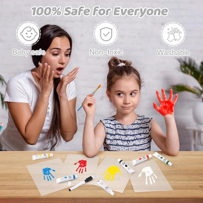 ❤️Wooden Transparent Handprint Frame Set, DIY Family Memorial Gift Kit