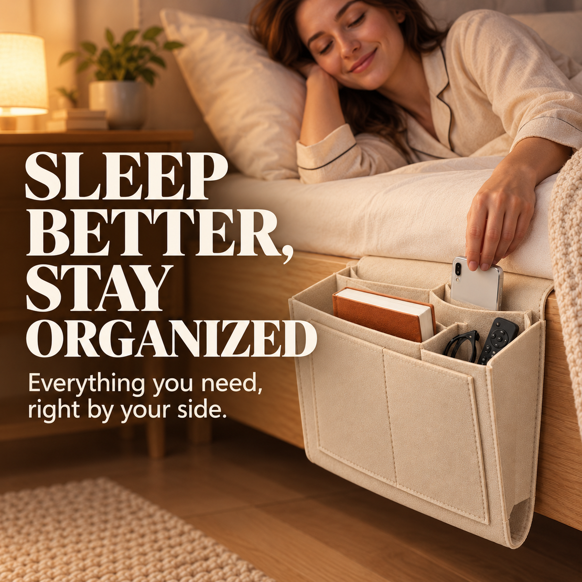 🔥 49% OFF Bedside Hanging Organizer – Keep Essentials Within Reach