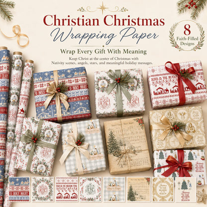 ✝️ Jesus Is The Reason For The Season🎄🎁Christian Christmas Wrapping Paper