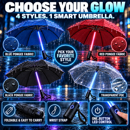 🌧️ 49% OFF Color-Changing LED Umbrella ✨ Turn Every Rainy Night Into A Light Show