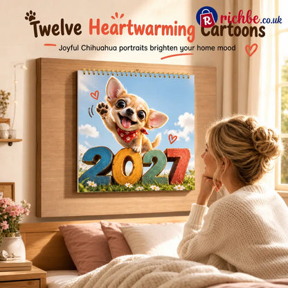 🎄🎁Christmas Sale 🐕Chihuahua 12 Month Wall Calendar - Housewares & Kitchen