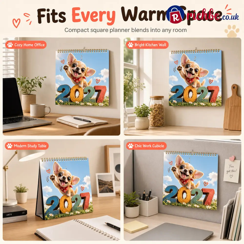 🎄🎁Christmas Sale 🐕Chihuahua 12 Month Wall Calendar - Housewares & Kitchen
