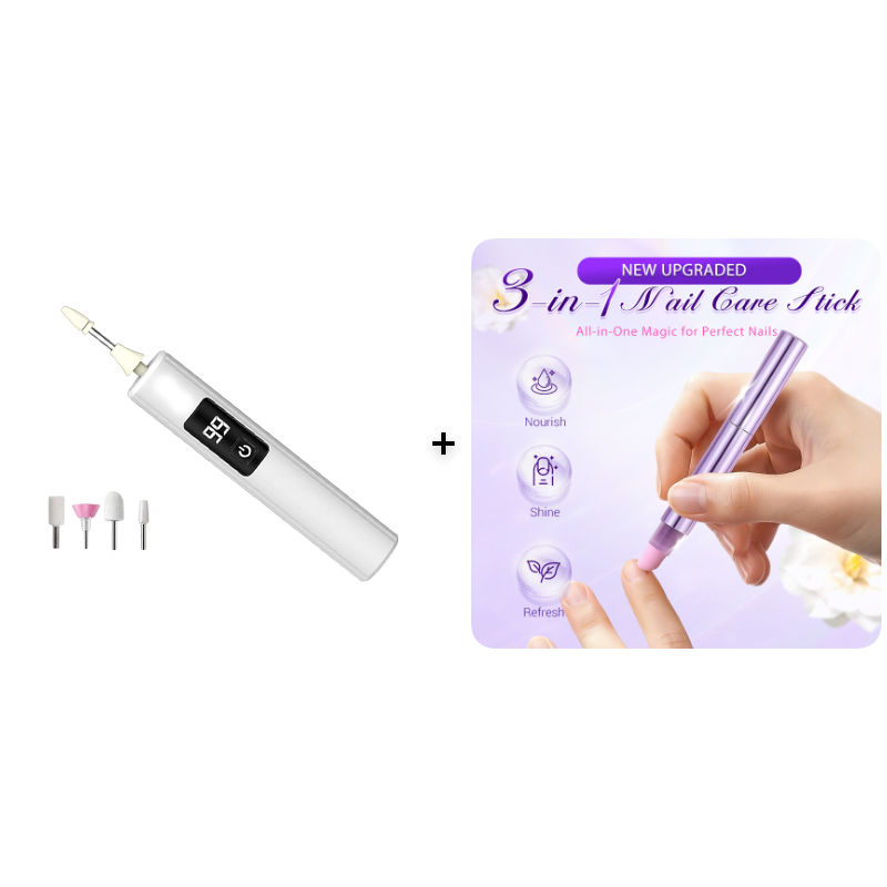🥳2026 HOT SALE🥳💞30K+ SOLD!💅✨Professional Electric Nail Polisher – Smooths thick nails, 99-speed display. Multiple heads for shaping & buffing. Salon at home! 🌟💎