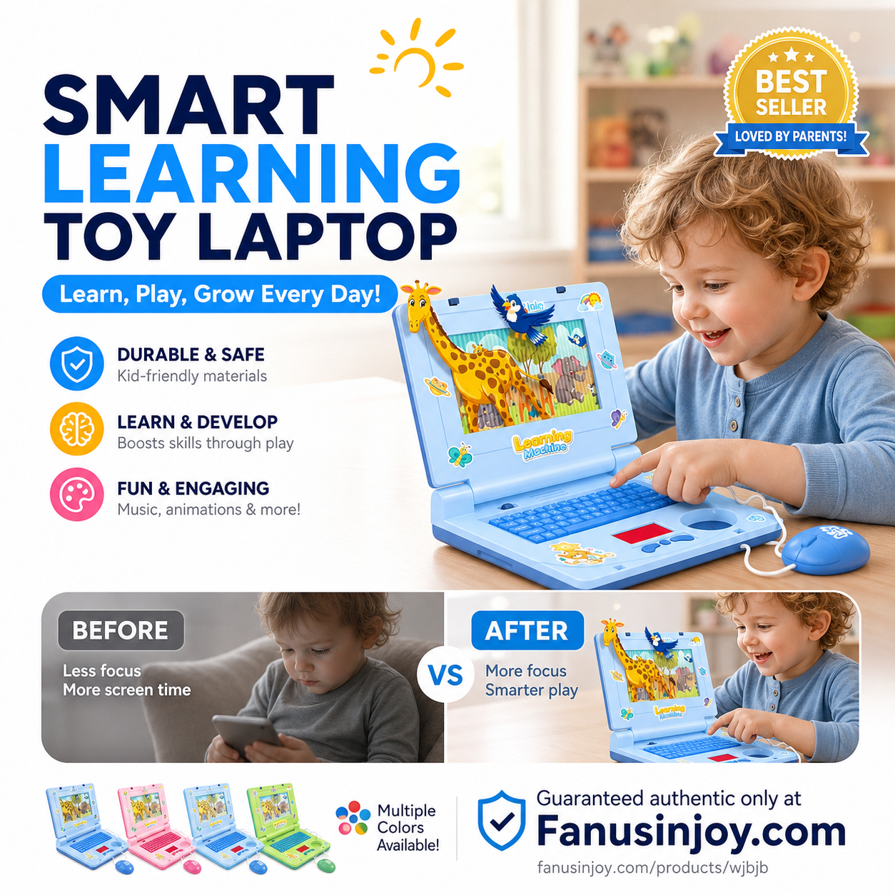 🏆🖥️Limited Time 50% Off: Only £10.99‼️👧Interactive Simulation Toy Laptop｜Kids Educational Pretend Play Learning Toy🖥️