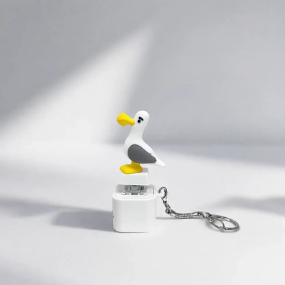 🐦 😂 Seagull "MINE!" Sound Button Keychain – Real Sound & LED Light Fun Gift