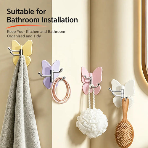 🔥2026 SALE - No Drilling Swivel Butterfly Hook