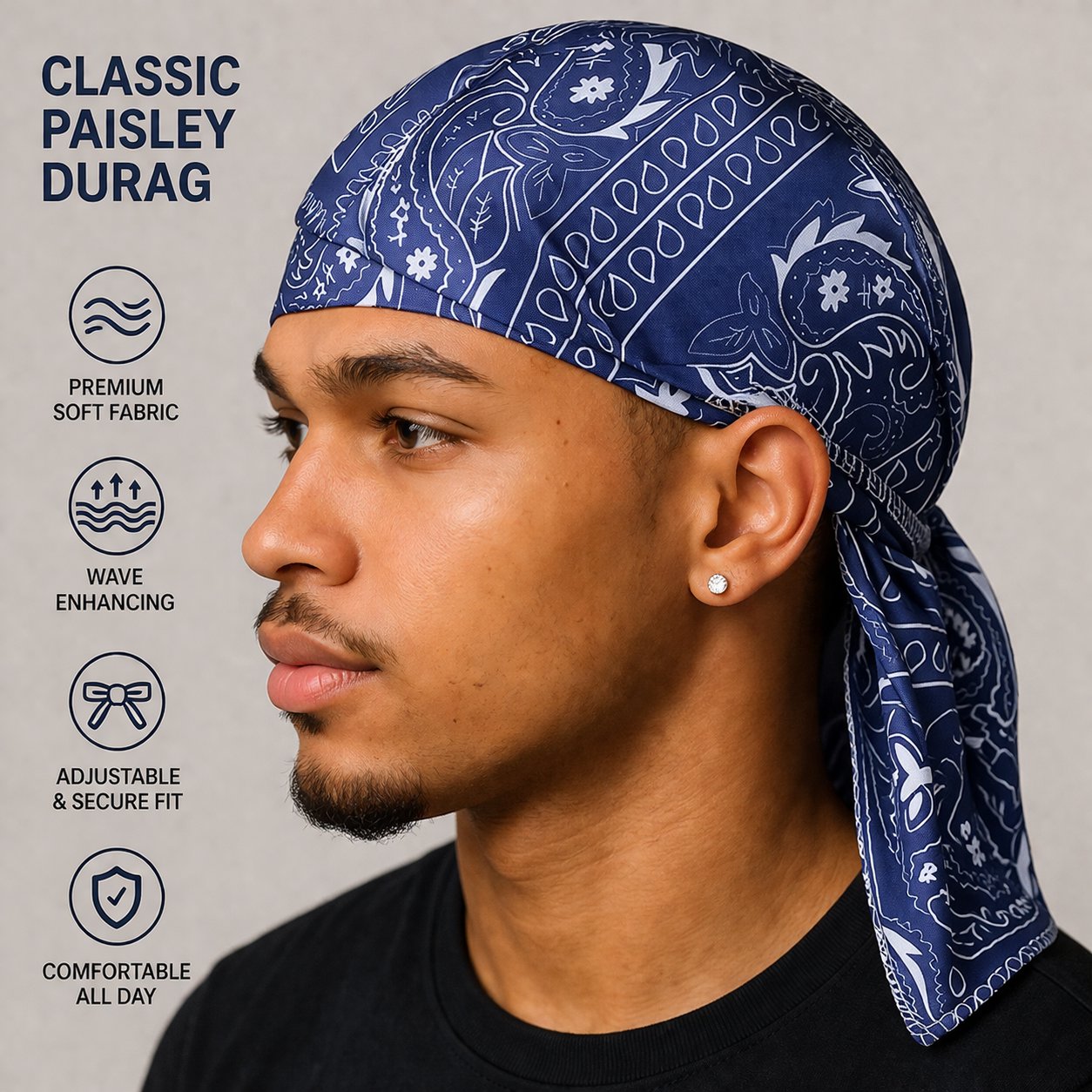 ❤️‍🔥Paisley Cooling Headscarf Cap