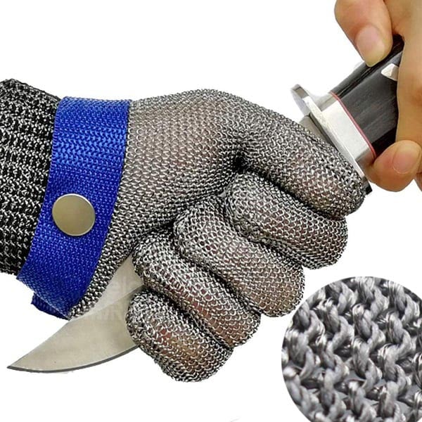 📢📢45% OFF !! ⏰Food Grade Metal Mesh Glove – Cut Resistant, ANSI A9, Easy Clean 🍖