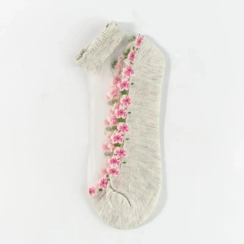 🔥While Supplies Last 40% OFF!🌺Floral Lace Women's Spring Summer Ankle Socks