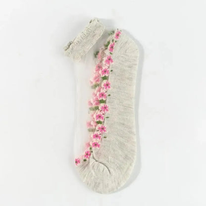 🔥While Supplies Last 40% OFF!🌺Floral Lace Women's Spring Summer Ankle Socks