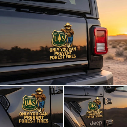 Last Day Promo: 49% OFF - 🐻Only You Can Prevent Wildfires Car Emblem Metal Badge🌲