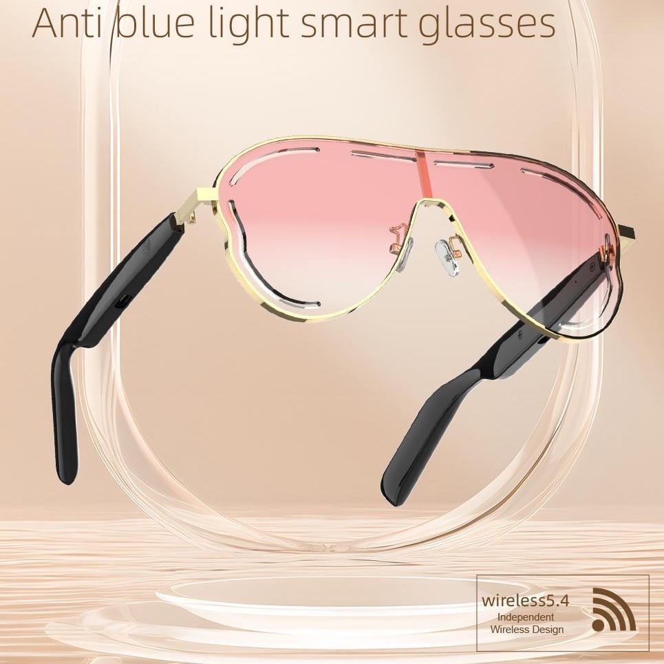 😎 Smart Bluetooth 5.4 Audio Sunglasses – Open-Ear, UV & Blue Light Protection💕