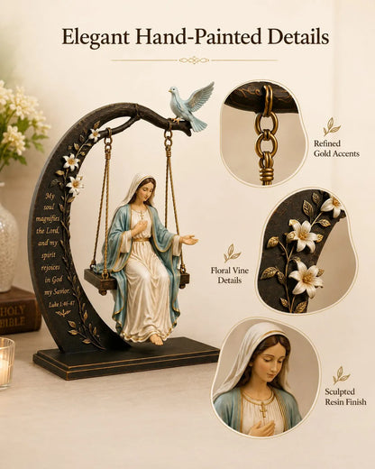 Faith-Inspired Swing Sculpture ✝️🕊️ – Christian Religious Figure Home Decor & Meaningful Gift 🎁